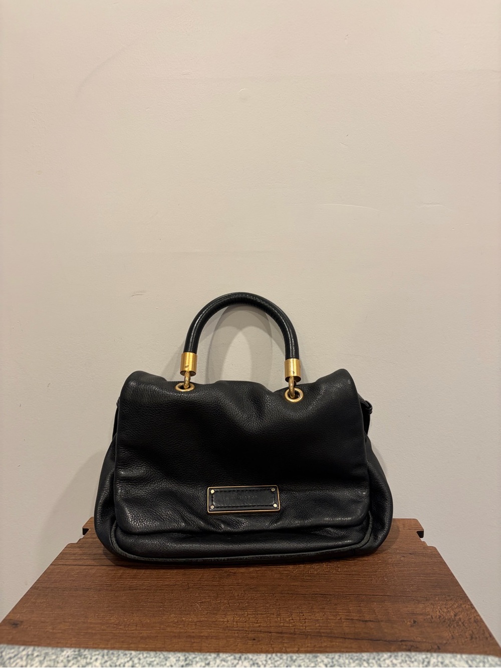 Marc by Marc Jacobs Vintage Black Leather Top-Handle Women’s Bag with Crossbody